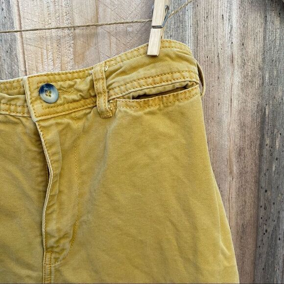 Free People we the free mustard Yellow High-Rise Cropped Wide-Leg Pants size 27 - Picture 11 of 12